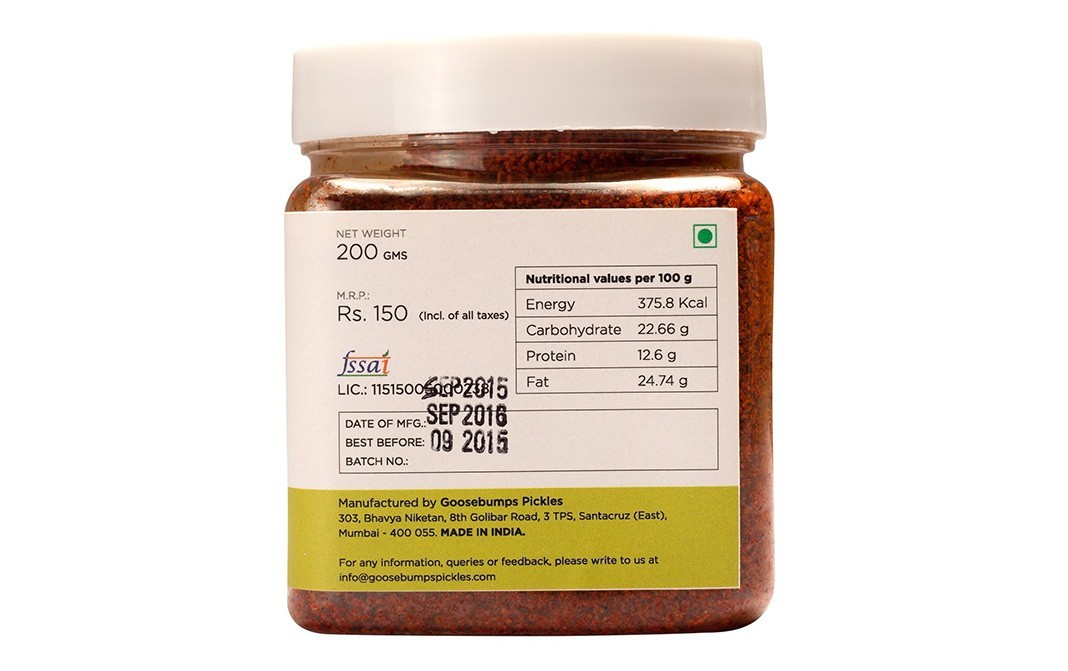 Goosebumps Methi Masala Homemade Spices   Glass Jar  200 grams